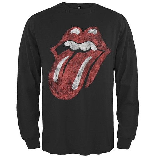 Rolling Stones - Distressed Tongue Long Sleeve T-Shirt