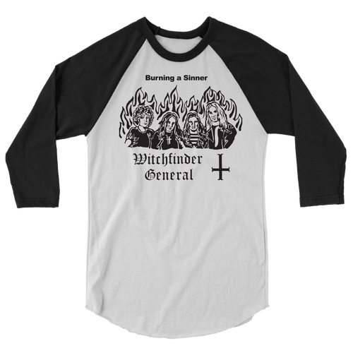 Witchfinder General Burn a Witch Raglan T-Shirt