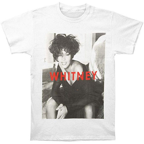 Whitney Houston Black and White Portrait T-Shirt