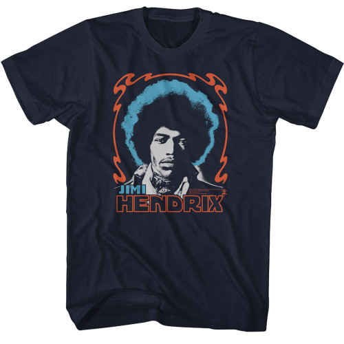 Jimi Hendrix Tri-Color Jimi Navy T-Shirt