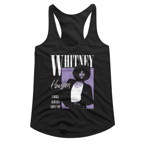 Whitney Houston Always Love You Black Women's Slim Fit Racerback Tank Top
