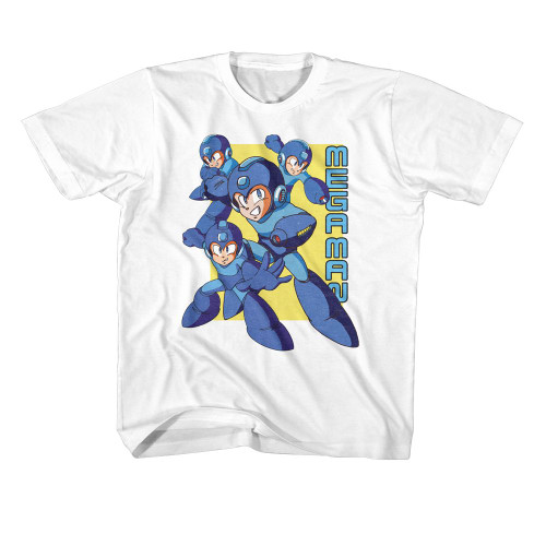 Mega Man Multiple Poses White Youth T-Shirt