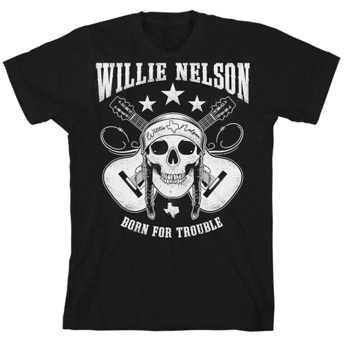 Willie Nelson Born For Trouble Skull T-Shirt