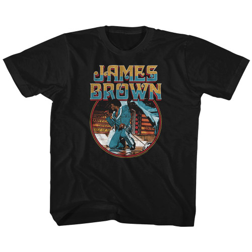 James Brown Kneel Circle Black Toddler T-Shirt