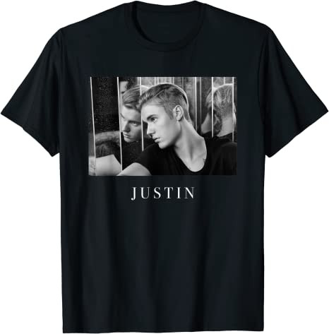 Justin Bieber Reflection Photo B&W T-Shirt