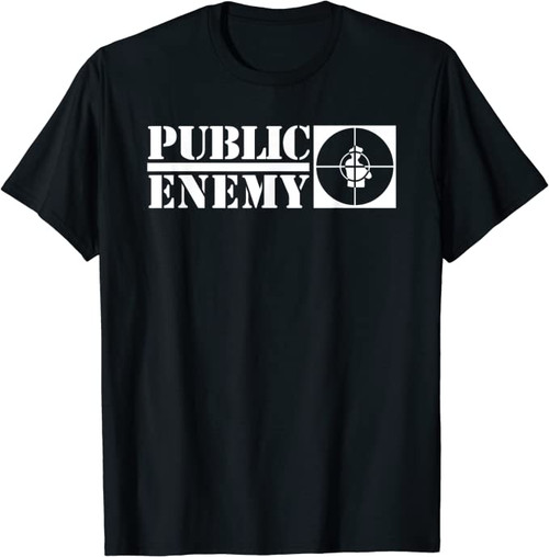 Public Enemy Long Logo T-Shirt Black