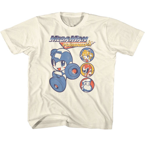 Mega Man Crew Circles Natural Youth T-Shirt
