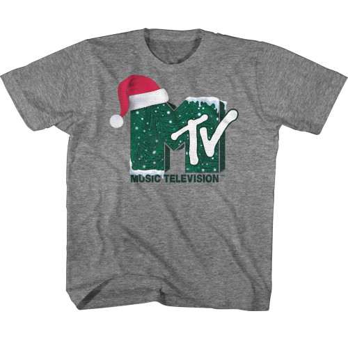 MTV Santa Hat Graphite Heather Toddler T-Shirt