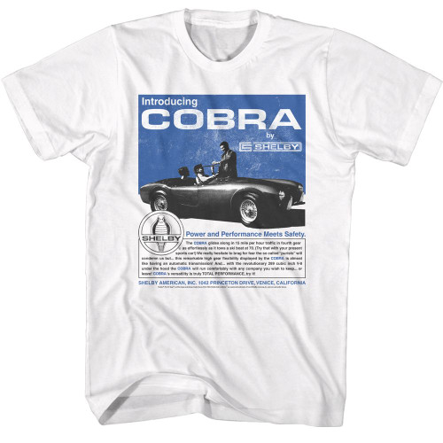 Carroll Shelby 60's Cobra Ad White T-Shirt