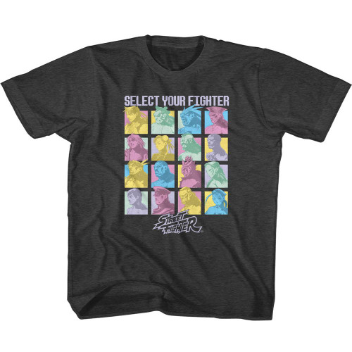 Street Fighter Select Your Fighter Vintage Smoke Youth T-Shirt