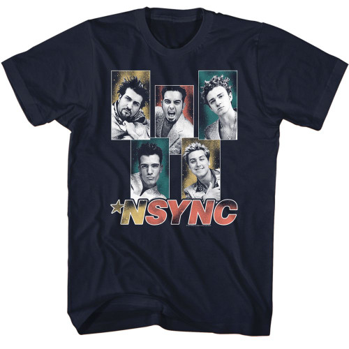 NSYNC Sparkly Boxes Navy T-Shirt
