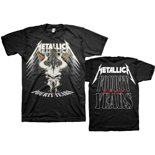 Metallica Unisex T-Shirt 40th Anniversary Forty Years (Back Print)