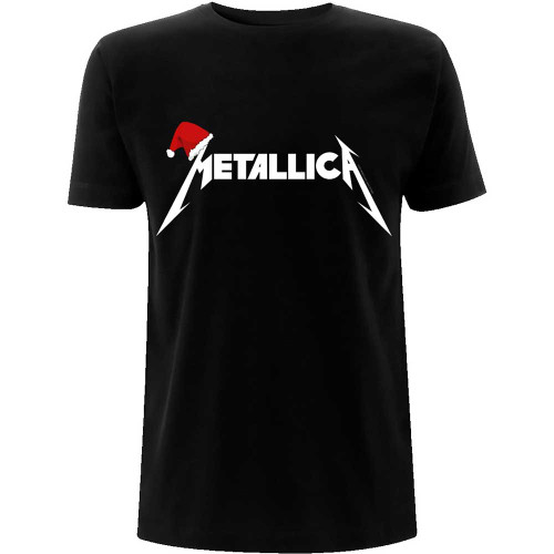Metallica Unisex T-Shirt Santa Hat Logo