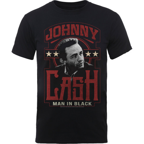 Johnny Cash Unisex T-Shirt Man In Black