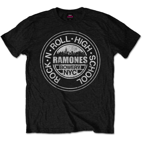 Ramones Unisex T-Shirt Rock 'n Roll High School Bowery NYC