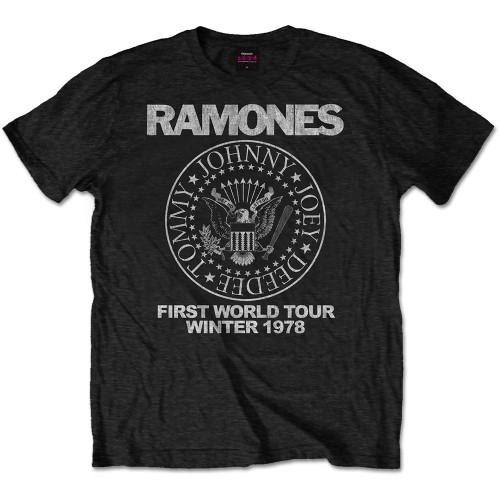 Ramones Unisex T-Shirt First World Tour 1978