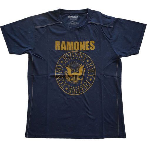 Ramones Unisex T-Shirt Presidential Seal (Wash Collection) Blue
