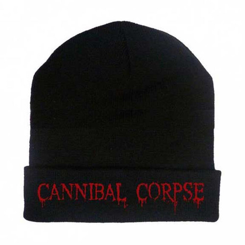 Cannibal Corpse Embroidered Red Logo Beanie Hat Cap