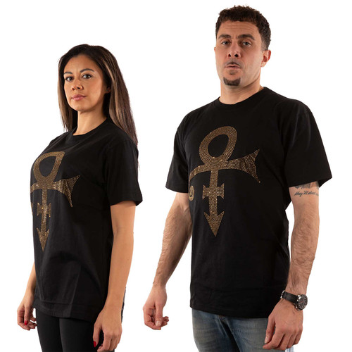 Prince Unisex T-Shirt Gold Symbol (Diamante)