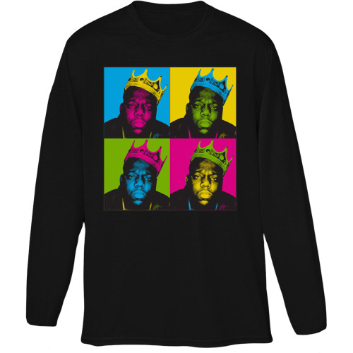 Notorious B.I.G. Unisex Long Sleeve T-Shirt Multicolour Panels