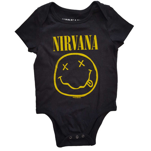 Nirvana Kids Infant Baby Romper Grow Yellow Smiley Black