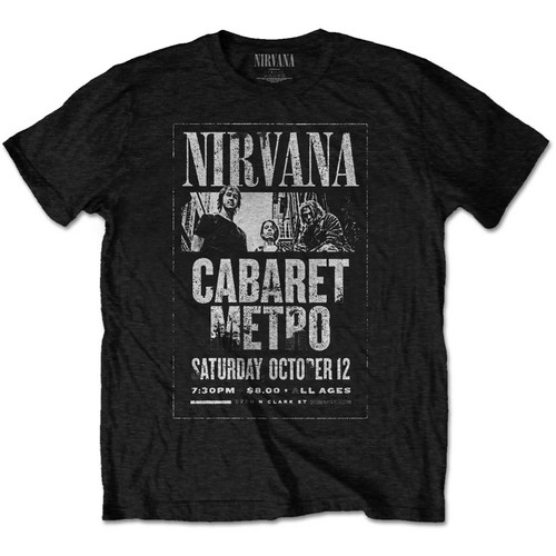 Nirvana Unisex T-Shirt Cabaret Metro