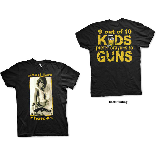 Pearl Jam Unisex T-Shirt Choices (Back Print)