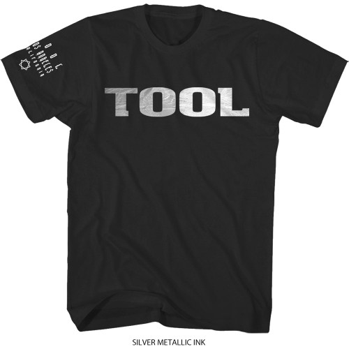 Tool Unisex T-Shirt Metallic Silver Logo (Sleeve Print)