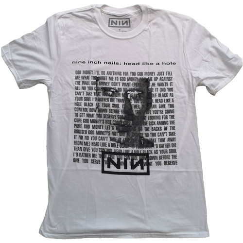 Nine Inch Nails Unisex T-Shirt Head Like A Hole White