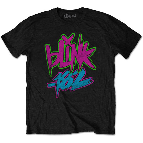 Blink-182 Unisex T-Shirt Neon Logo Black
