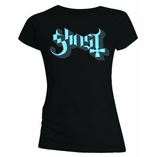 Ghost Women's T-Shirt Blue/Grey Keyline Logo (Skinny Fit)