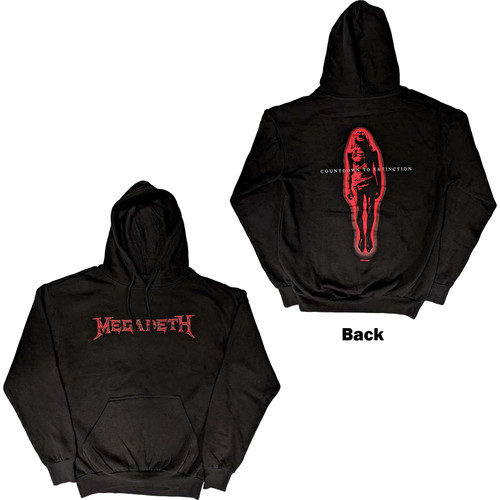 Megadeth Unisex Pullover Hoodie Sweatshirt Countdown To Extinction (Back Print)