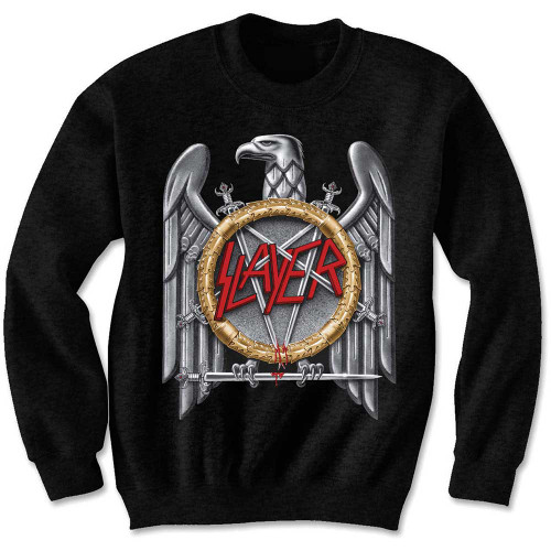 Slayer Unisex Sweatshirt Silver Eagle (Puff Print)