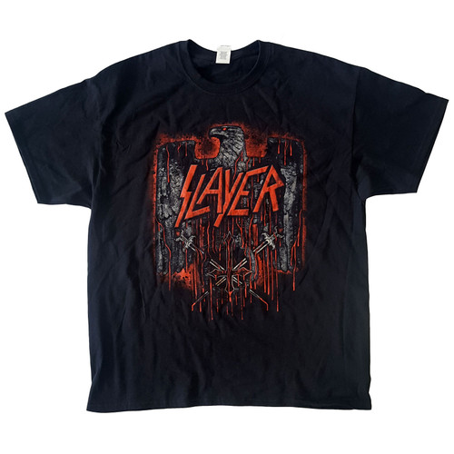 Slayer Unisex T-Shirt Blood Eagle European Tour 2018 (Back Print/Ex Tour)