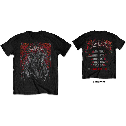 Slayer Unisex T-Shirt Baphomet European Tour 2018 (Back Print/Ex Tour)
