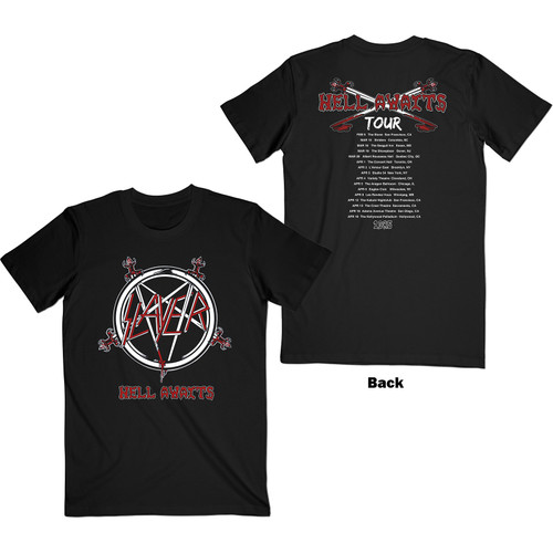Slayer Unisex T-Shirt Hell Awaits Tour (Back Print)