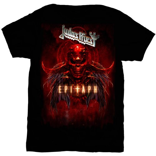 Judas Priest Unisex T-Shirt Epitaph Red Horns