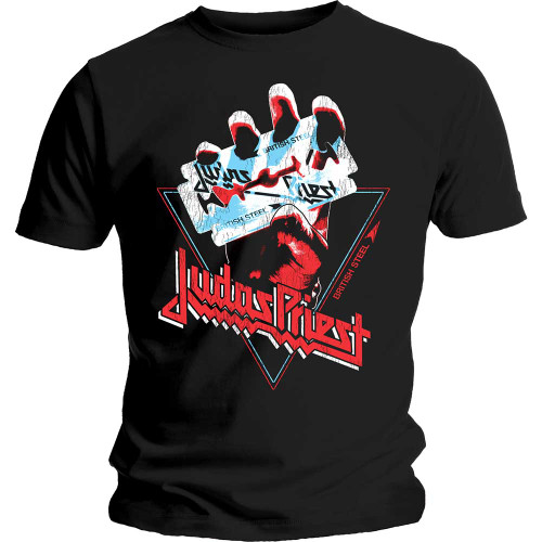 Judas Priest Unisex T-Shirt British Steel Hand Triangle