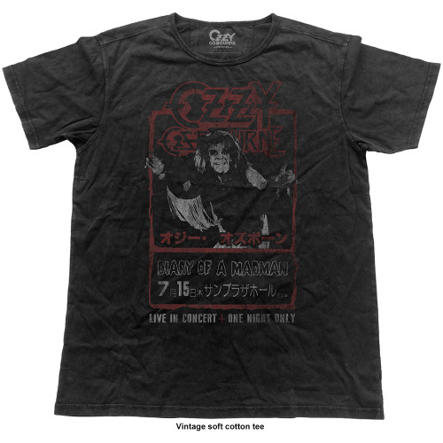 Ozzy Osbourne Unisex Vintage T-Shirt Japan Flyer