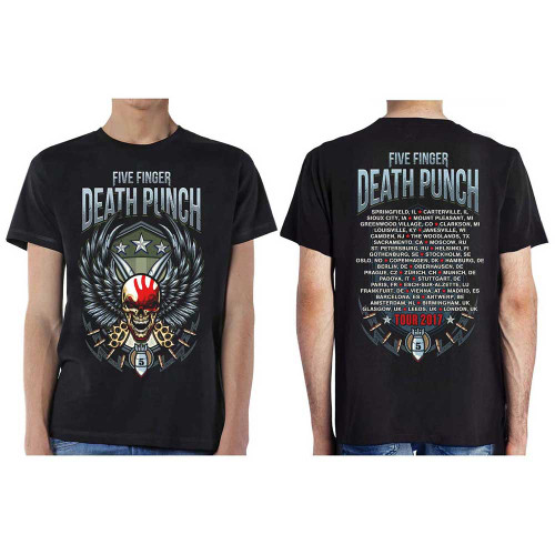 Five Finger Death Punch Unisex T-Shirt Wingshield Fall 2017 Tour (Ex Tour)