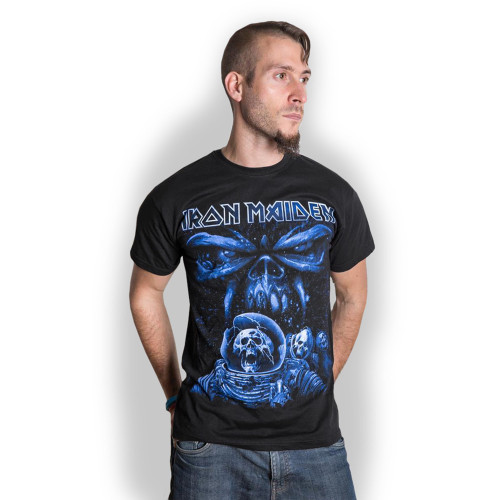 Iron Maiden Unisex T-Shirt Final Frontier Blue Album Spaceman