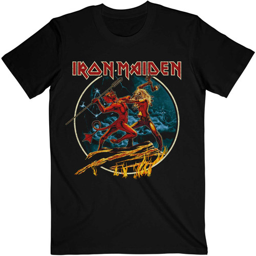 Iron Maiden Unisex T-Shirt Number Of The Beast Run To The Hills Circular