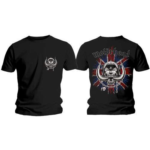 Motorhead Unisex T-Shirt British War Pig & Logo (Back Print)