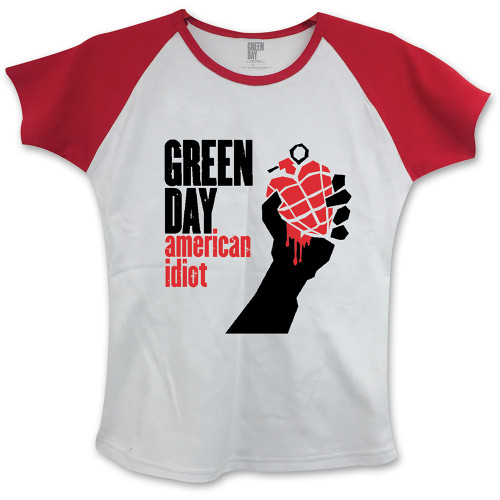 Green Day Women's Raglan T-Shirt American Idiot (Skinny Fit)