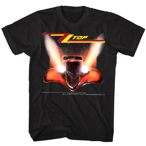 ZZ Top Eliminator Cover Black Adult T-Shirt