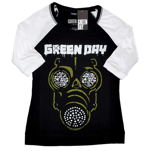 Green Day Women's Raglan T-Shirt Green Mask