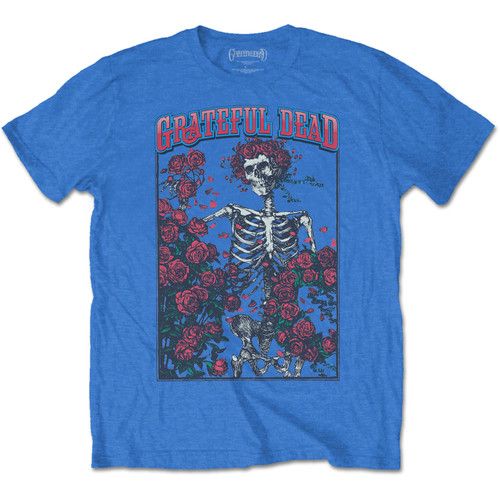 Grateful Dead Unisex T-Shirt Bertha & Logo Blue