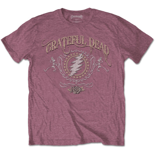 Grateful Dead Unisex T-Shirt Bolt Heather Cardinal