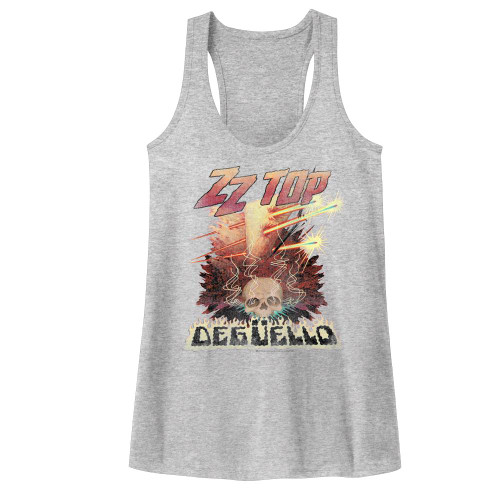 ZZ Top Deguello Gray Heather Ladies Racerback Tank Top T-Shirt