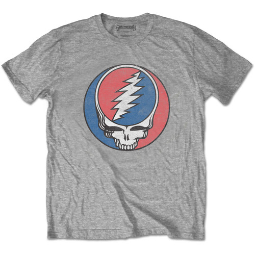 Grateful Dead Unisex T-Shirt Steal Your Face Classic Grey